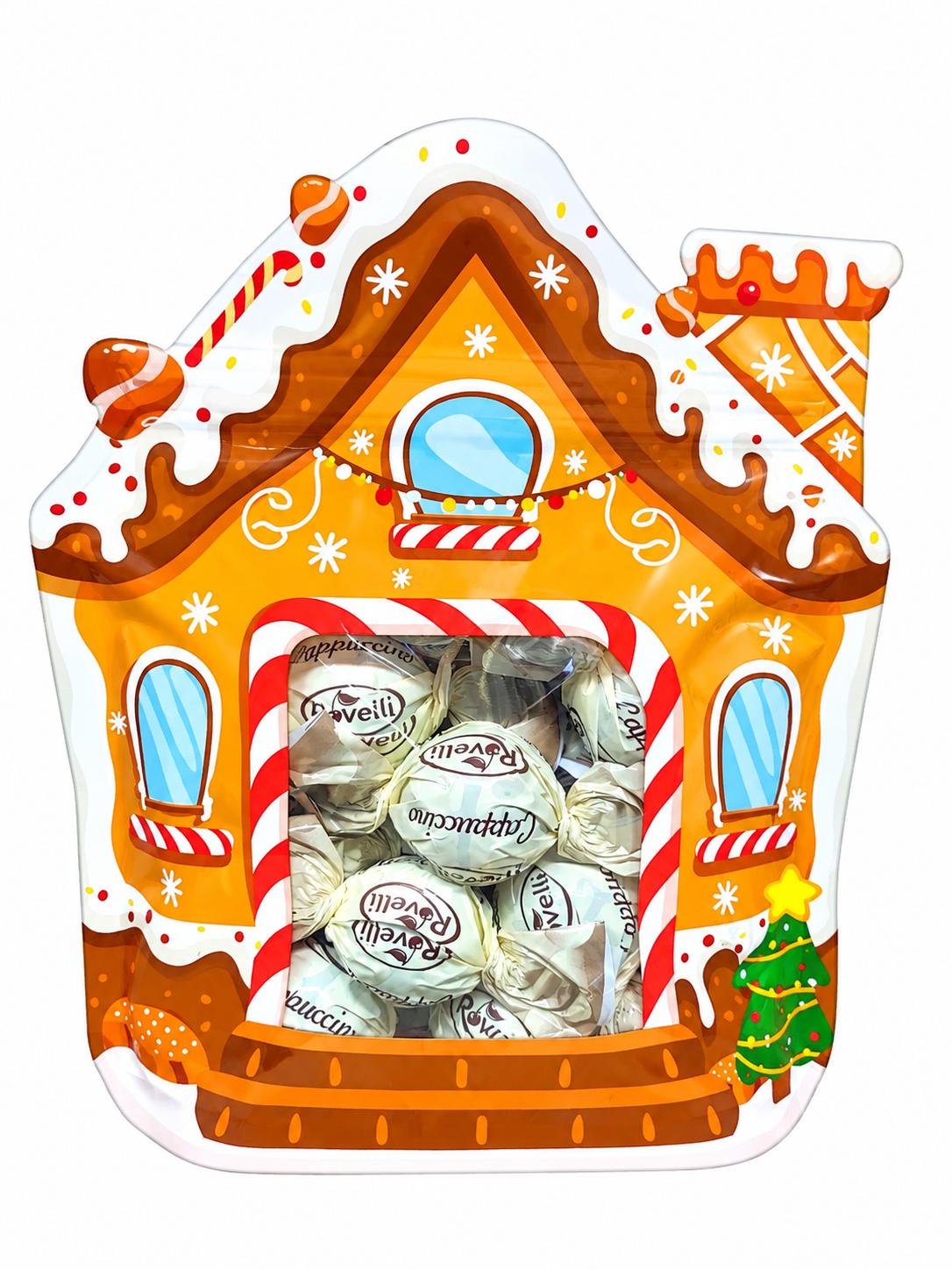 Weihnachts-Tüte Italienische SchokoladenPralinen 200g (Cappuccino)