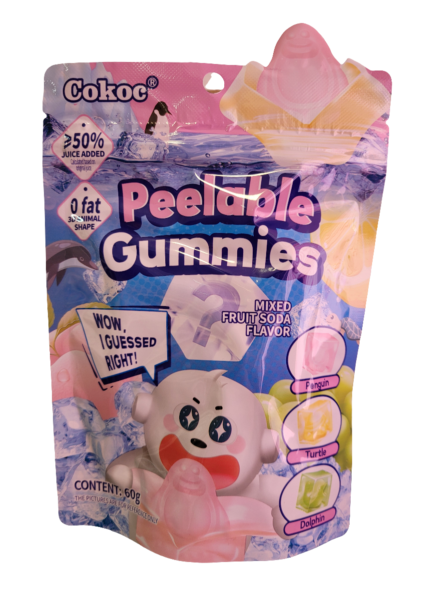 Cokoc Peelable Gummies Mixed Fruit Soda 60g