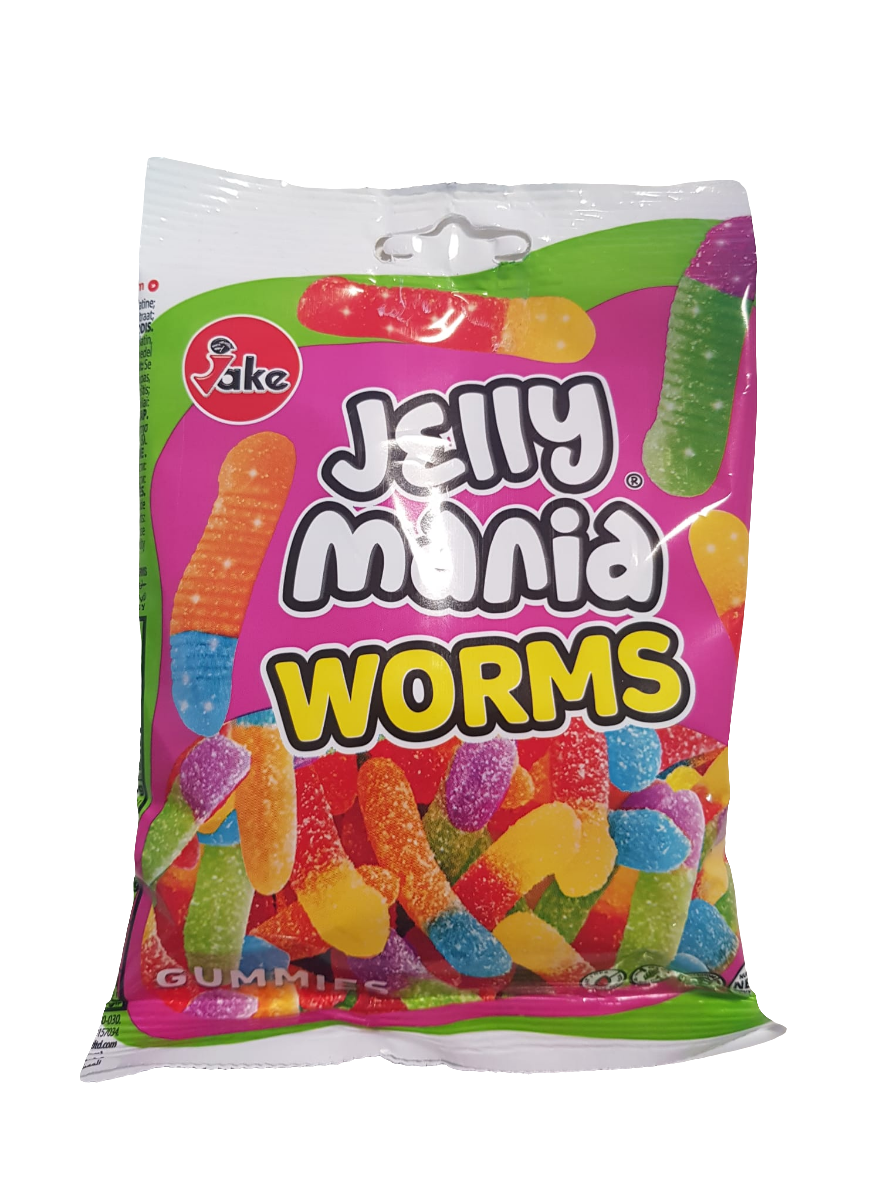 Jake Jelly Mania Sour Worms Halal 100g