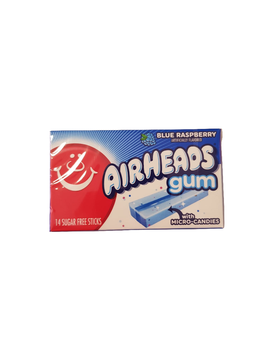 AirHeads Gum Blue Raspberry 34g (Sugarfree)