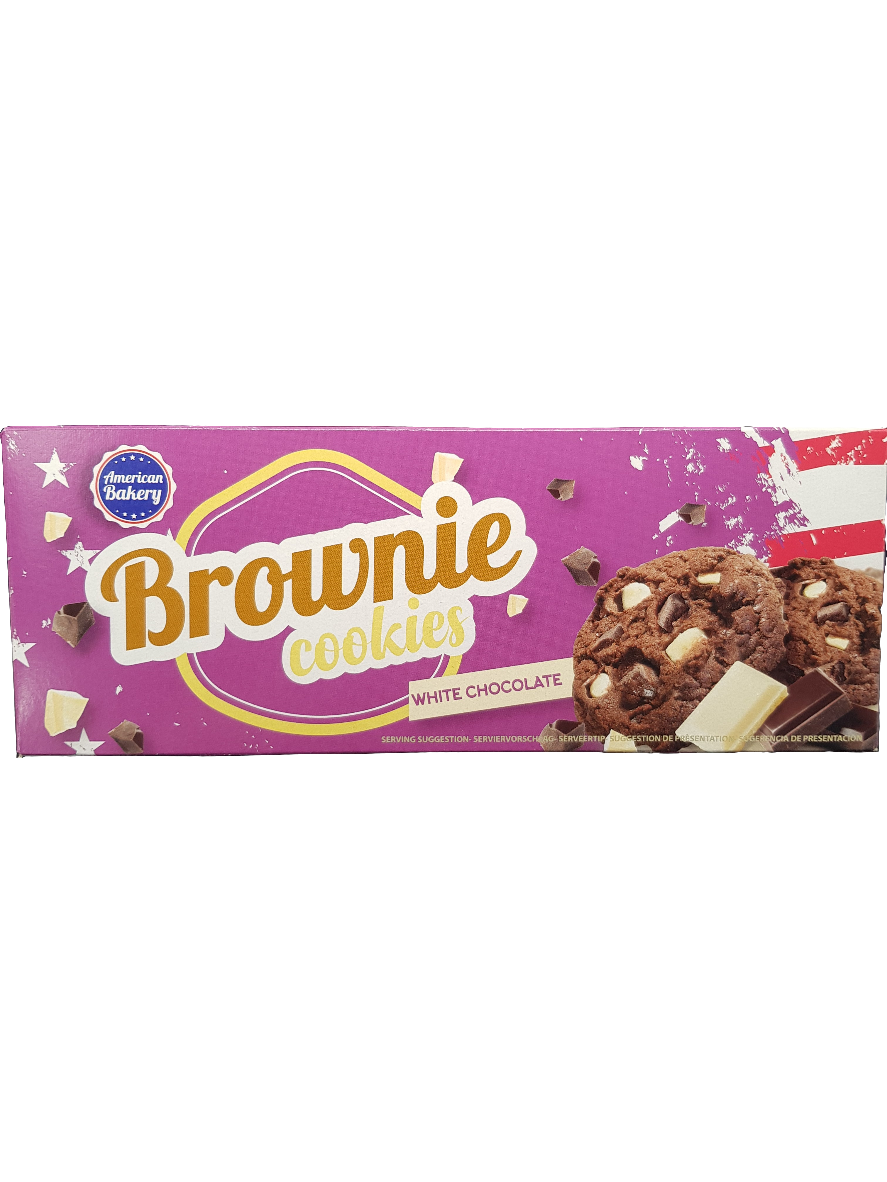 American Bakery Brownie Cookies White Chocolate 106g (MHD: 24.10.2025)