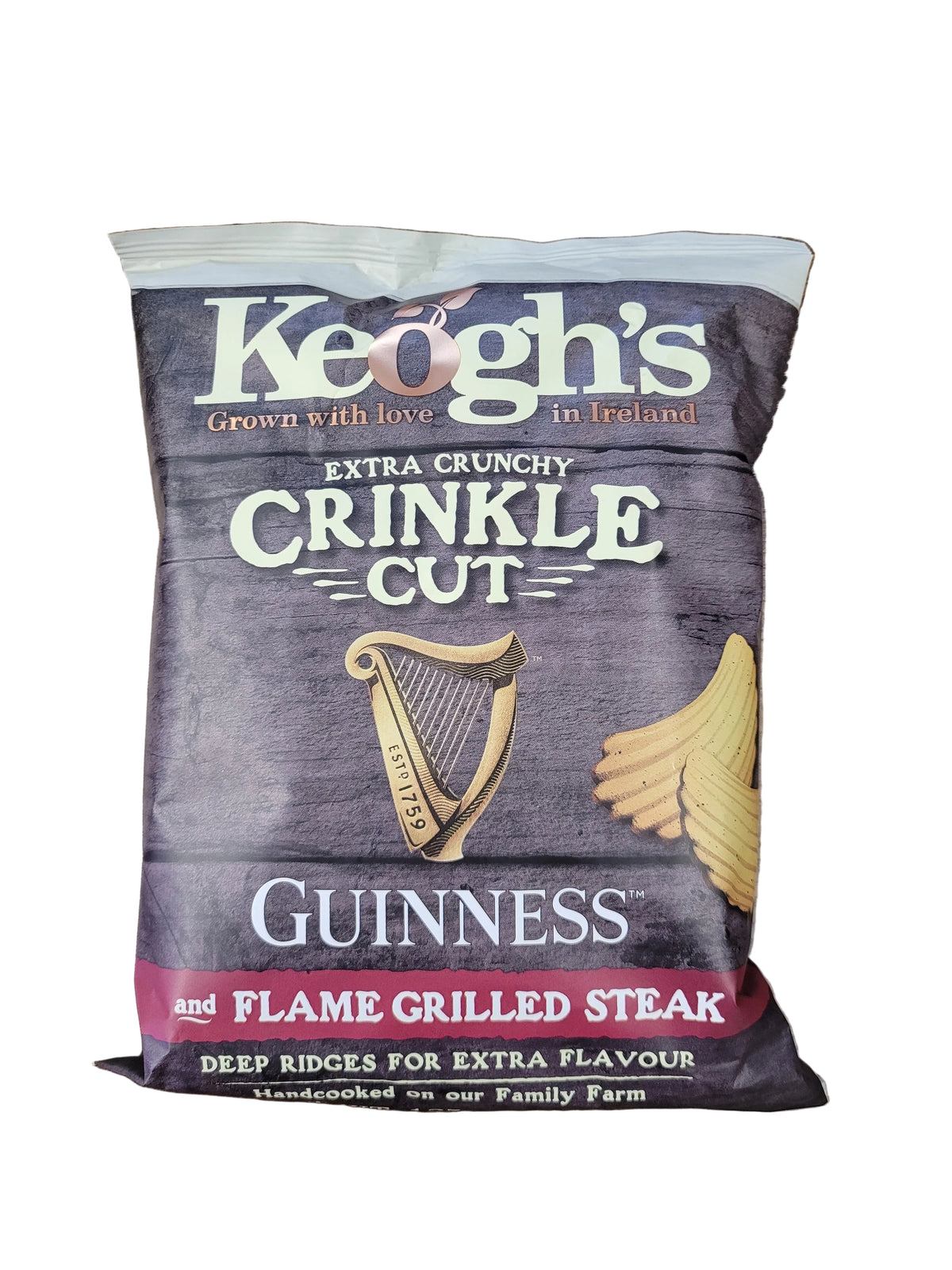 Keoghs Crinkle Cut Guinness and Flame Grilled Steak 125g