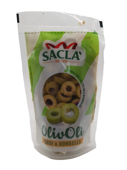 Sacla' Olivoli' Olive Verdi A Rondelle 85g