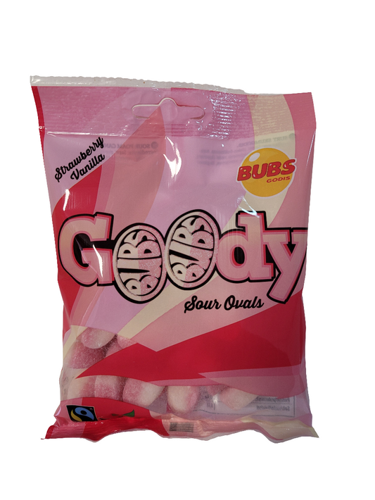 Bubs Goody Sour Strawberry & Vanilla 90g (Schweden)