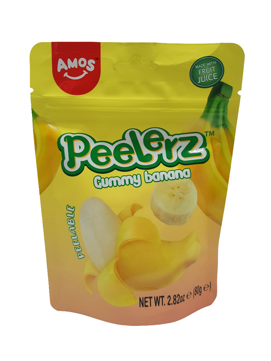 Amos Peelerz Banana Gummy 80g (MHD: 21.12.2025)