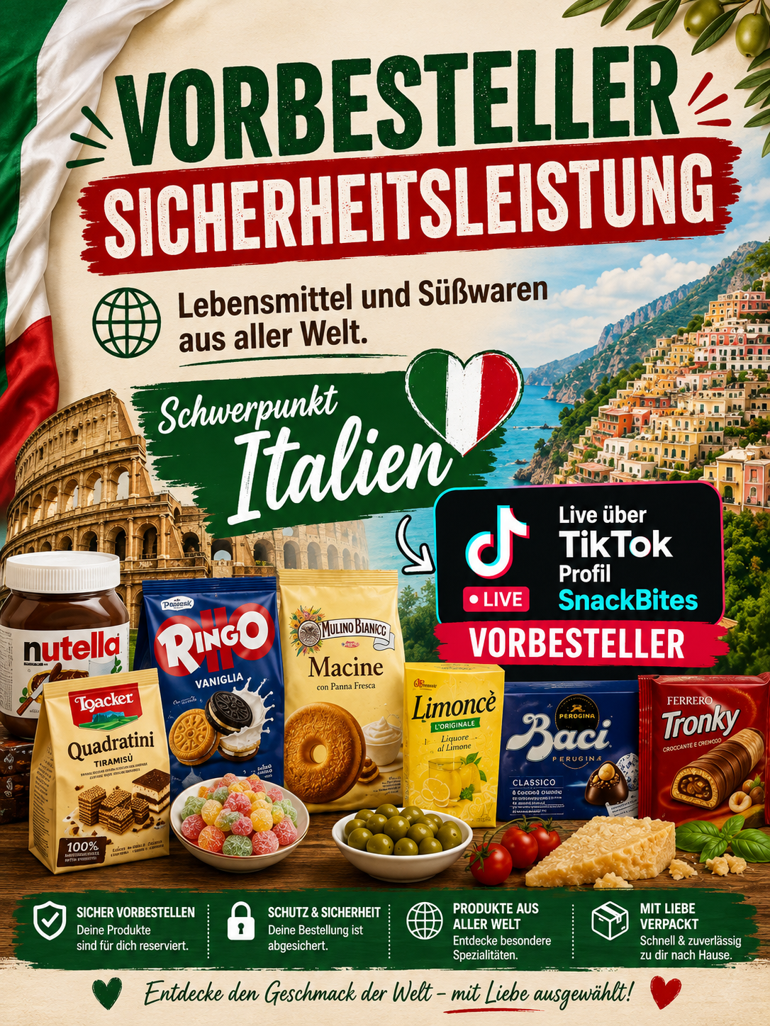 Sicherheitsleistung für Vorbestellungen