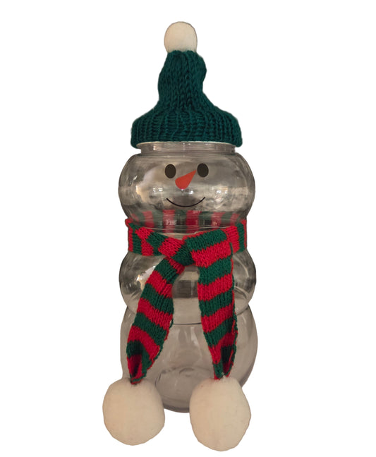 Schneemann Bottle Grün - Mandeln & Schokonüsse 300g