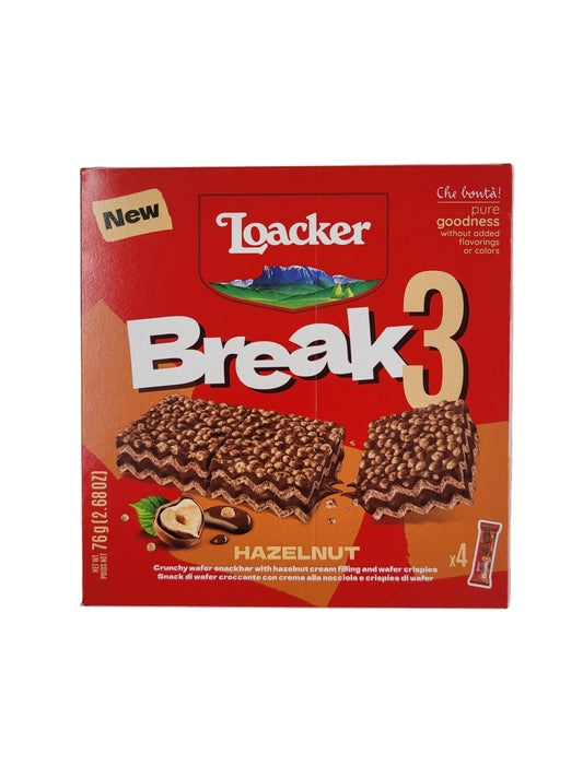Loacker Break3 Nocciola 76g