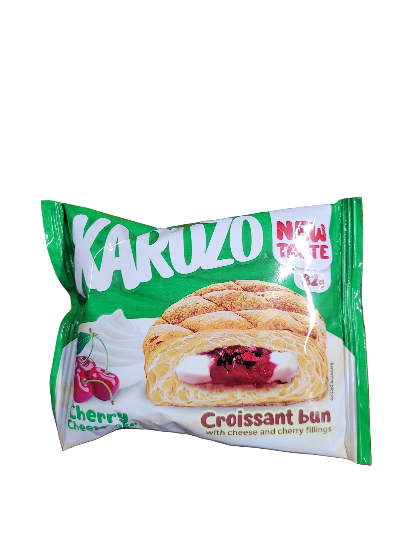 Karuzo Croissant Bun - Cherry Cheesecake 82g