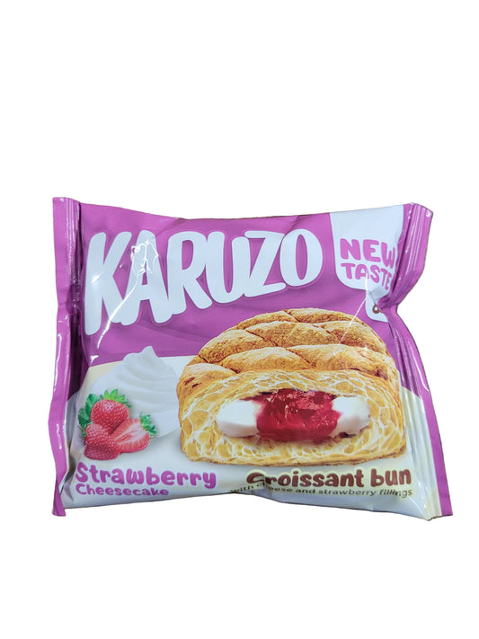 Karuzo Croissant Bun - Strawberry Cheesecake 82g